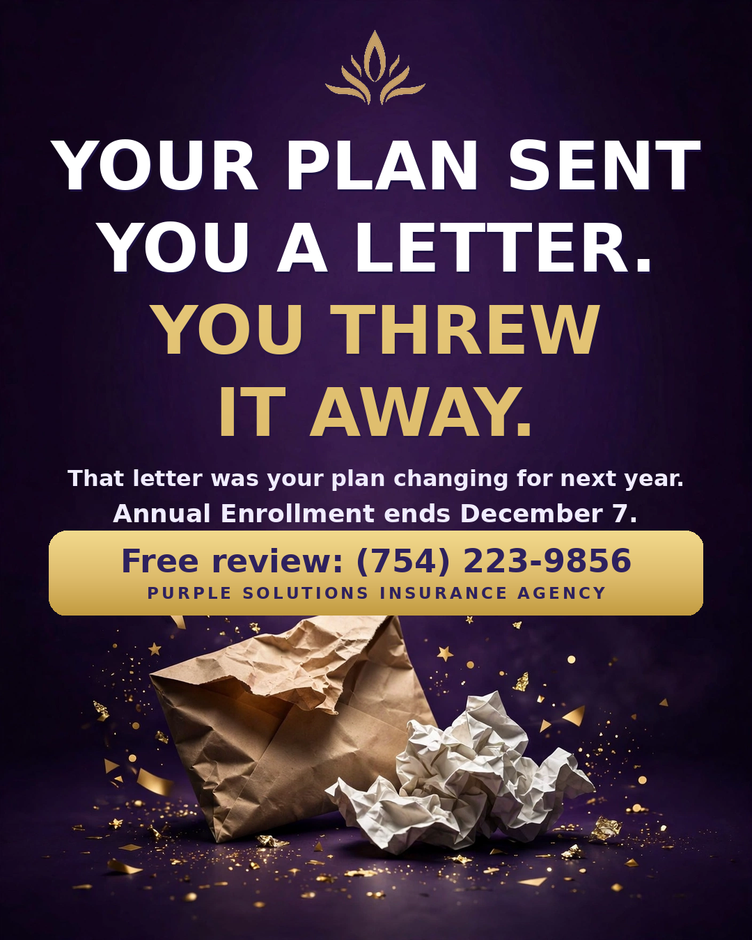 Purple Solutions enrollment hook ad